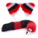thumbnail image 1 of sm fun fox tail anal plug metal backyard plug suministros para adultos juguete artificial tail suit play silver small red black tail red black 1/4 tail + white red black black red stripe ear XianweiShao 1327537317623, 1 of 1