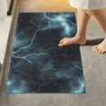 thumbnail image 2 of Yayeee Bath Rug for Bathroom Floor Non Slip Contour Fluffy Soft Absorbent Mat, 20"x24", Lightning Pattern, 2 of 7