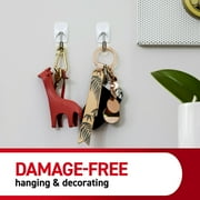 Command Small Wire Toggle Hooks, White, Damage Free Organizing, 22 Hooks and 24 Strips