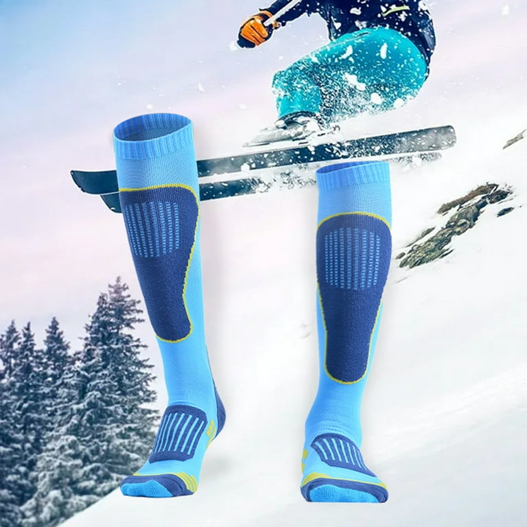 Merino Skiing Socks Men | Yellow / Blue