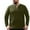Army Green, variant on GigrtiJin Mens Fall Plus Size Shirt Long Sleeved Button Round Neck Blouse Loose Solid Color Casual Pullover Top