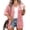 Pink, variant on Zeagoo Plus Size Lightweight Crochet Cardigan for Women Short Sleeve Summer Kimonos Boho Open Front Knitted Cardigans