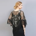 thumbnail image 3 of Pntutb Womens Clearance,Women's 1920S Shawl Beaded Sequin Deco Evening Cape Bolero Flapper Cover Up Rollback, 3 of 6