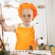 thumbnail image 2 of 1 juego de delantal de chef para niños, delantal de cocina con correas ajustables para niños y niñas, ideal para cocinar, hornear y pintar., 2 of 7