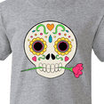 thumbnail image 4 of Inktastic DÃ­a De Los Muertos Skull with Flower Youth T-Shirt, 4 of 5