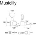 thumbnail image 2 of Premium Pro 6 inline Sealed Guitar Tuners Tuning Pegs Keys for Fender Stratoer Strat or Teleer Tele Style Electric Guitar,Small Button Small Button - Suitable for a Variety of pipe connection tasks, 2 of 5