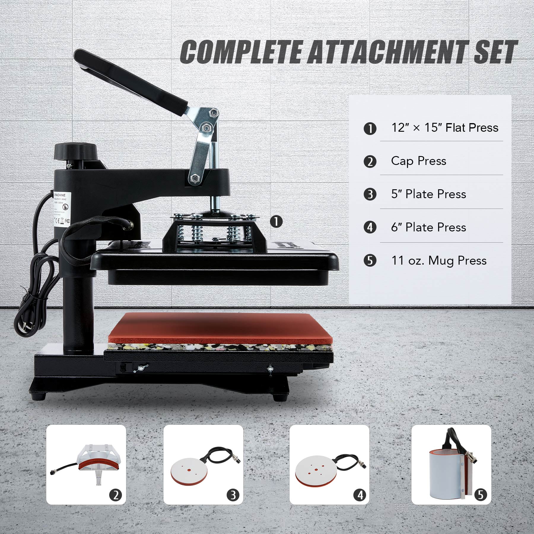 Preenex 12x15in Heat Press Machine with Transfer Sheets 360 Swivel for T Shirts More 1250W