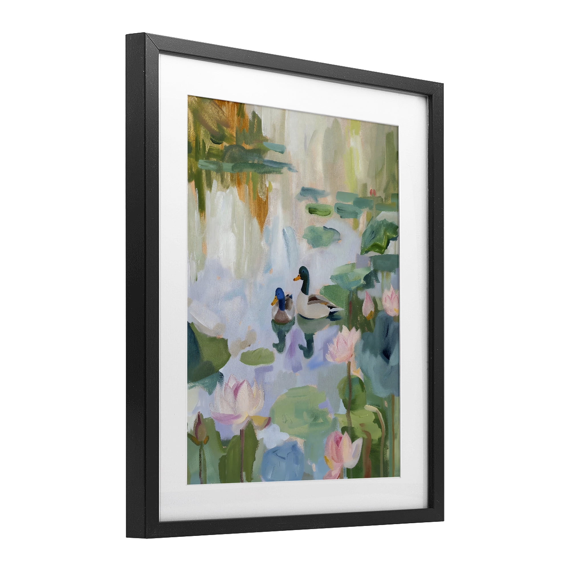 Stupell Industries Duck Pond During Tranquil Morning Black Framed Print Under Glass, design by The Prints Vibe