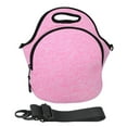 thumbnail image 1 of Correa de hombro de neopreno para picnics deportivos, viajes y trabajo: bolsa térmica para almuerzo de color rosa, 1 of 8
