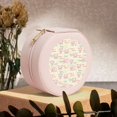 thumbnail image 6 of Fuzoiu Pigs Sleep Print Portable Jewelry Box,Round Mini Leather Travel Jewelry Case,Small Travel Jewelry Organizer,Jewelry Holder for Ring Necklace Earring for Women Girls-Pink, 6 of 7