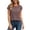 Brown, variant on Cap Sleeve Tops for Women Stripe Color Block Casual Crew Neck T Shirts Summer Loose Fit Basic Tee