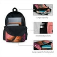 thumbnail image 3 of Lsque Cowboy Boots With Flowers Pattern Adult Backpack – Durable & Lightweight PU Canvas Storage Bag , 15” Laptop Compartment, and Multiple Pockets, 3 of 7