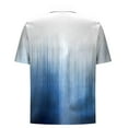 thumbnail image 4 of ZCFZJW Ombre Shirts for Men Lightweight Casual Summer Short Sleeve Button Down Beach Hawaiian T-Shirts Loose Regular Fit Beach Vacation Tees Tops Blue XL, 4 of 5