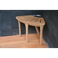 thumbnail image 2 of WholesaleTeak Outdoor Patio Grade-A Teak Wood Corner Seat Shower Bench / Stool with Basket #WMAXCS, 2 of 4