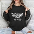 thumbnail image 2 of Jinhomg Womens Oversized Boyfriend Sweatshirt 2025 Trendy Letter Print Y2K Tops Casual Comfy Long Sleeve Drop Shoulder Pullover Daily Wear Winter Saving Black S, 2 of 6
