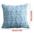 thumbnail image 3 of Xuniizn Christmas Pillow Covers 18x18 inch Xmas Decorations Soft Plush Faux Fur Wool Christmas Throw Pillow Cases Winter Holiday Decor for Sofa Living Room, Light Blue, 3 of 6