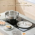 thumbnail image 6 of DELARLO Tri-Ply Stainless Steel 8 Quart Saute Pan with Lid Induction Rondeau Pot With Lid 13inch Deep Frying Pan Large Heavy Duty Style Compatible With All Cooktops Up to 500℉, 6 of 6