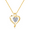 Gold-04-April, variant on Heart Necklace for Women Sterling Silver 925 Jewelry Gift for Her
