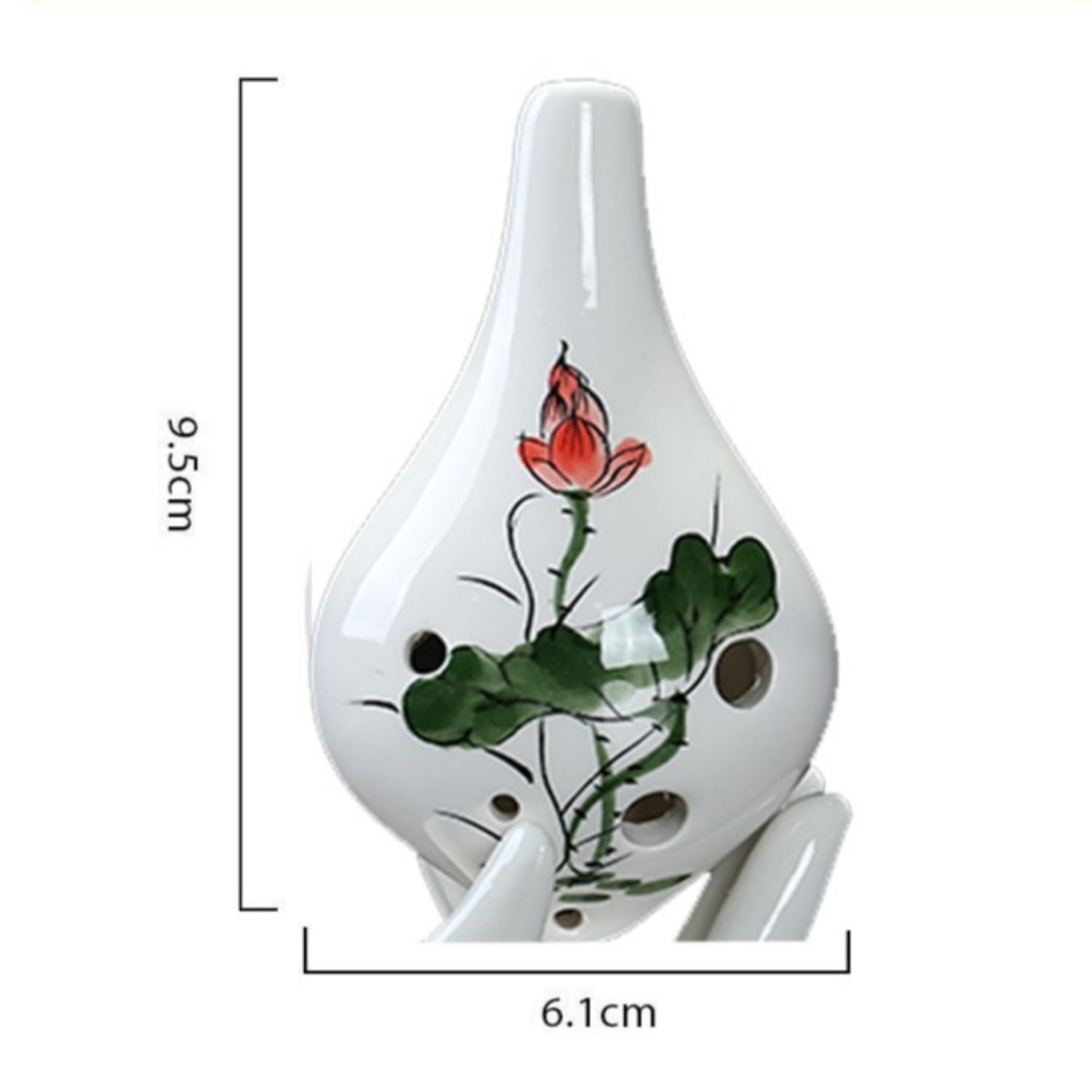 6 Hole Ceramic Ocarina AC Key Beginner Xun Style Wind Instrument Entry Level Music Practice Flute for Adults