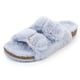thumbnail image 3 of Zapatilla FITORY para mujer con punta abierta, piel de conejo sintética, color azul, talla 9, 3 of 7