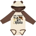 thumbnail image 3 of Inktastic Yes, This is My 1st Rodeo Cowboy Hat with Red Band, Lasso Boys or Girls Long Sleeve Baby Bodysuit, 3 of 5
