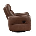 thumbnail image 4 of Lexicon Thomas Fauteuil Inclinable Pivotant à Bascule en Cuir, Brun Toffee, 4 of 14