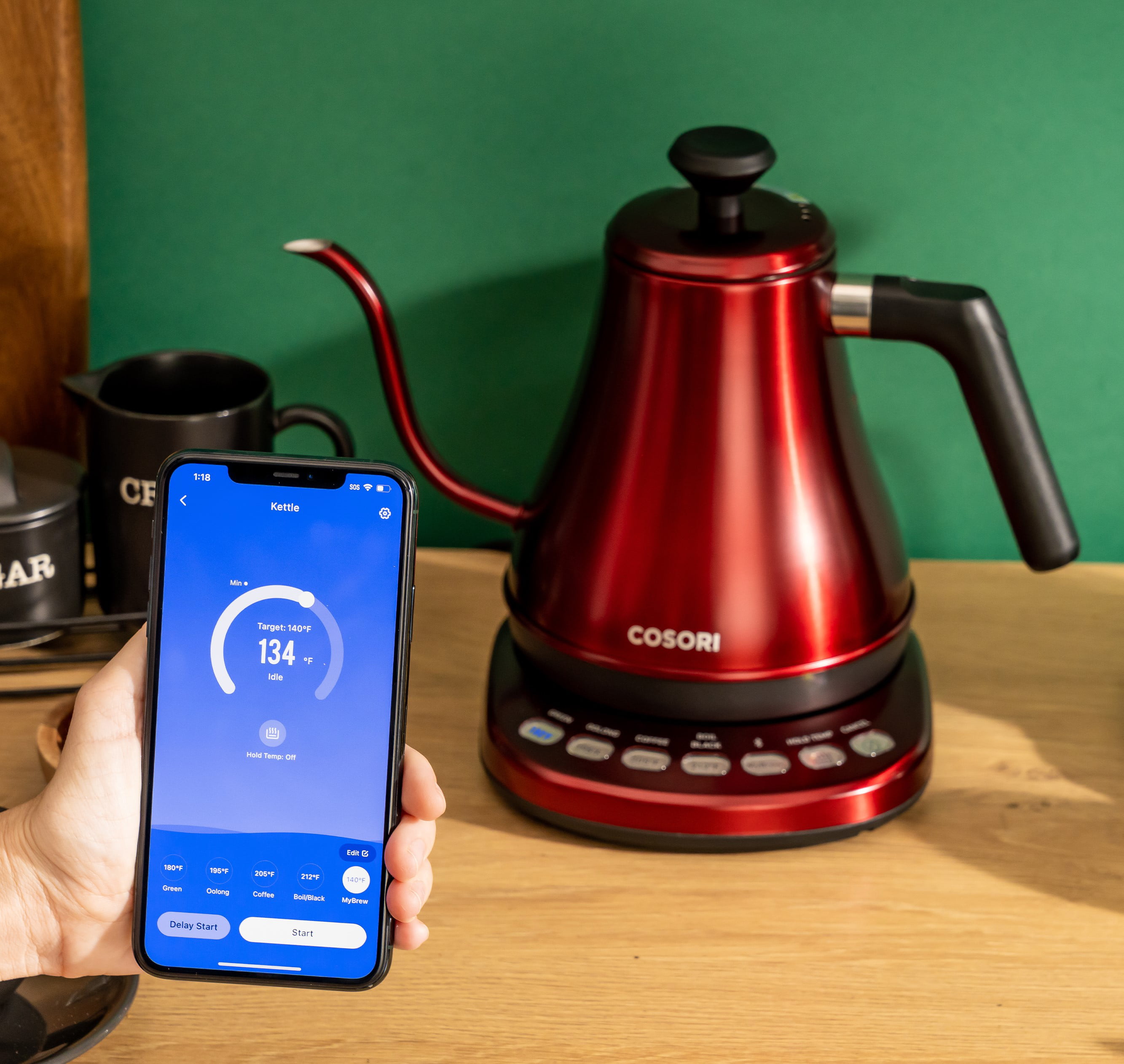 COSORI Electric Gooseneck Kettle Smart Bluetooth with Variable Temperature  Contr