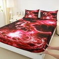 thumbnail image 3 of Homewish Magic Animal Dragon Queen Sheet Sets,Retro Western Fantasy Flat Sheet,Black Red Queen Fitted Sheet For Kids,Breathable Home Decor,4pcs, 3 of 7