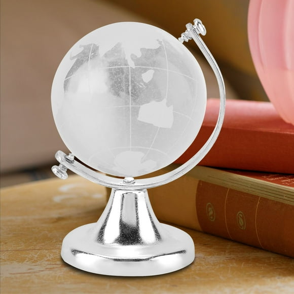Crystal Sphere, Super Mini Round Earth Globe with World Map Crystal Glass Ball Decorative Crystal Balls Desktop Ornament Home Office Decor Gift