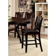 thumbnail image 4 of Contemporary Set of 2 Counter Height Chairs Dark Cherry And Espresso Solid wood Chair Padded Leatherette Upholstered Seat Kitchen Dining Room Furniture, 4 of 5