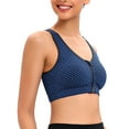 thumbnail image 4 of FUTATA Womens Sports Bras Padded High Support Push Up Bra Racerback Front Zipper Post Op Surgery Bras Wireless Yoga Workout Running Bras Activewear Tank Tops, 4 of 6