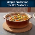 thumbnail image 5 of Mainstays Round Cork Trivet Set, Heat Resistant for Kitchen 7.5" Diameter 2 Pack - Natural, 5 of 10