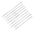thumbnail image 3 of Juego de extractores de comedón removedor de espinillas de 9 piezas herramienta de limpieza Facial para eliminación de espinillas de acero inoxidable tratamiento de manchas Anggrek Otros, 3 of 8