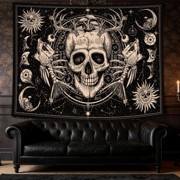 Pbobriich Gothic Tapestry Witchy Decor Aesthetic Tapestry Wall Hanging for Bedroom Living Room Decor,60Wx50H