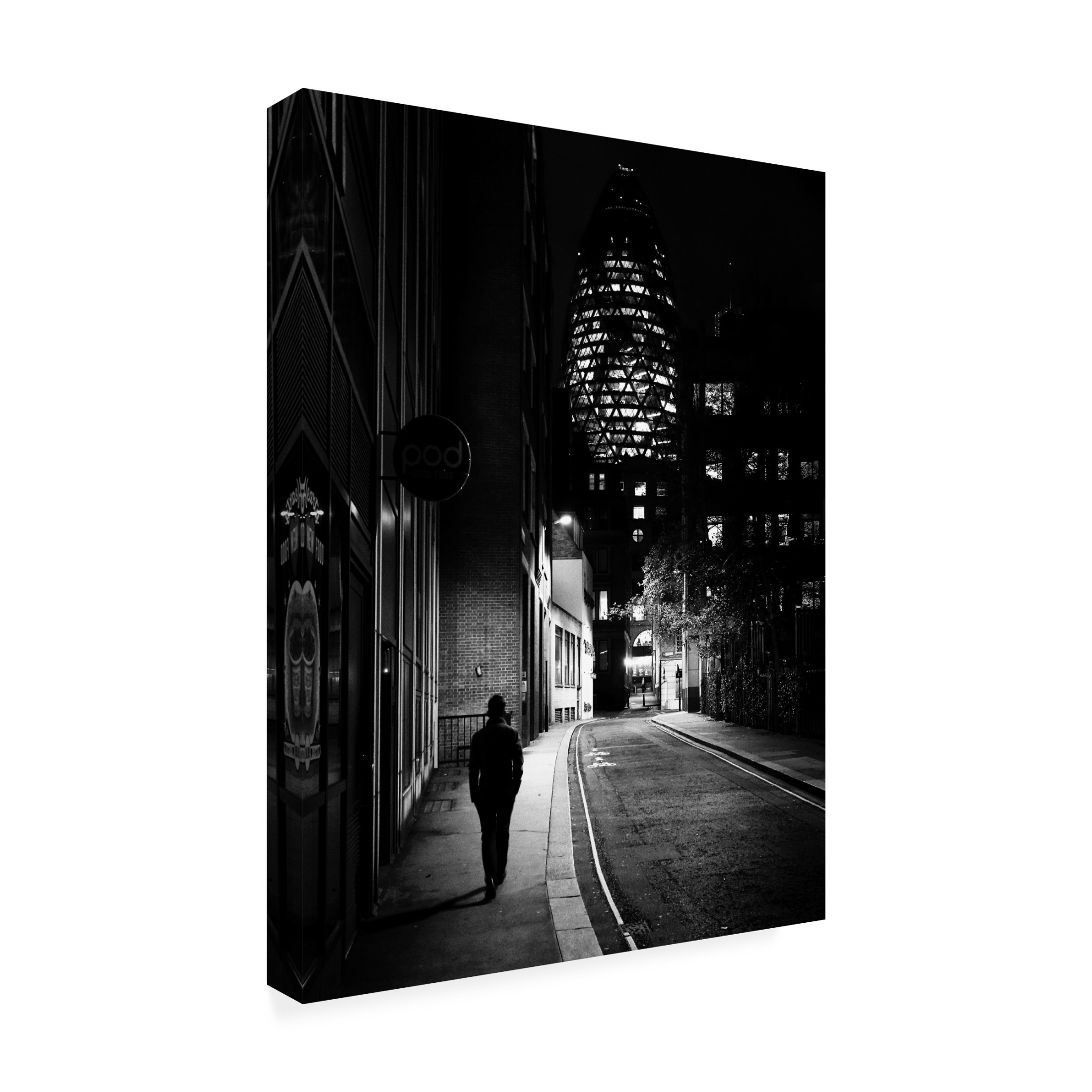 Canvas Wall Art - Franz Baumann 'Streets Of London' Wall Art for Living Room, Bedroom, or Office Décor by Trademark Fine Art - 35 x 47 Inches