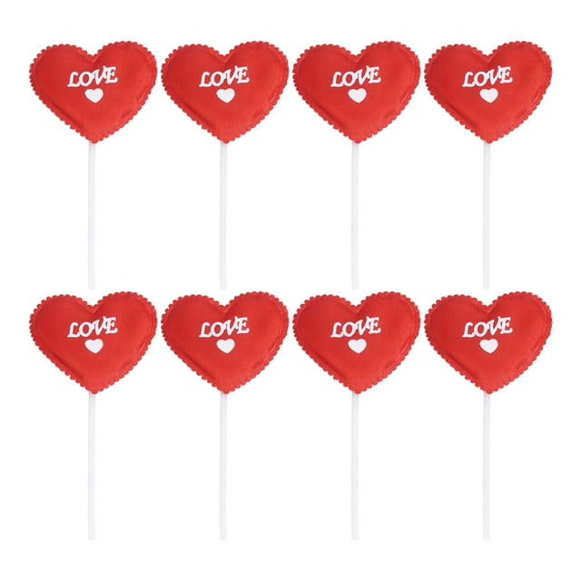 KAKOWELY 24 adornos para tartas con forma de corazón, románticos y románticos para San Valentín, para bodas y fiestas.