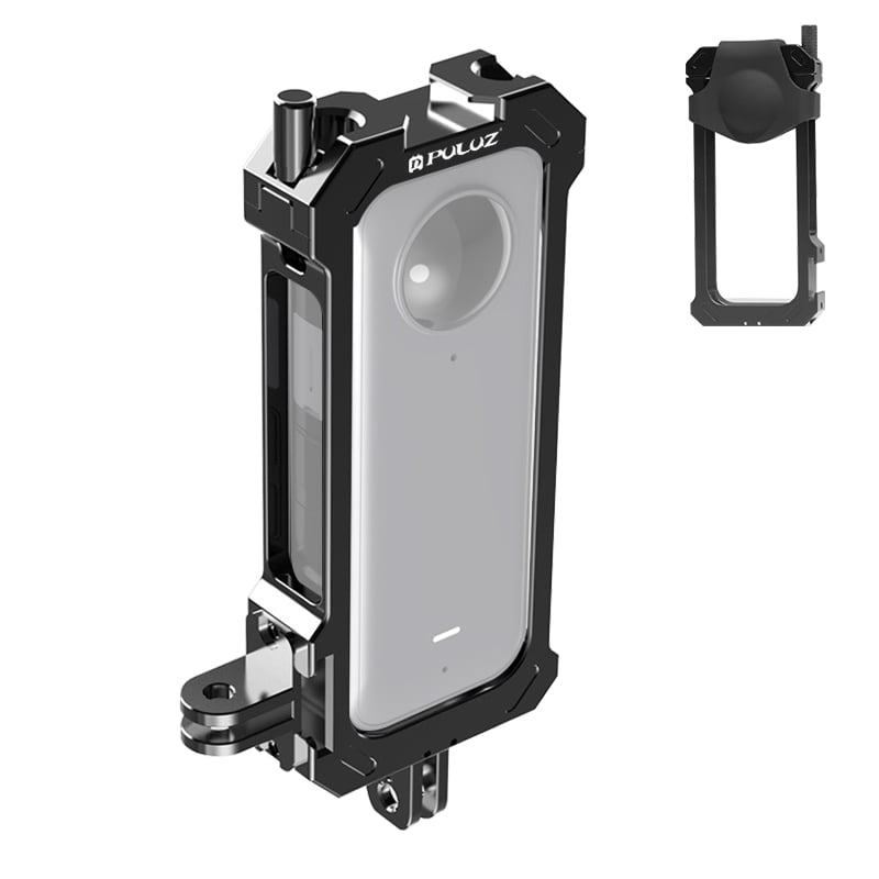 PULUZ Metal Protective Case For Insta360 X4 - Aluminum Alloy Cage With Silicone Lens Cover & Magnetic Base