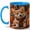 Blue, variant on Cute Corgi Coffee Mug, Fall Pumpkin Dog Lover Autumn Design, 11 oz Ceramic Cup