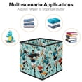 thumbnail image 2 of Football Foldable Storage Basket Toy Box Storage Bin with Handle, 10.8"x10.5"x10.6", Large Capacity, 2 of 6