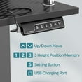 thumbnail image 4 of Bestier 58"x27" Gaming Electric Height Adjustable Standing Desk Stand up Desk with Monitor Shelf & LED Lights in Carbon Fiber, 4 of 12