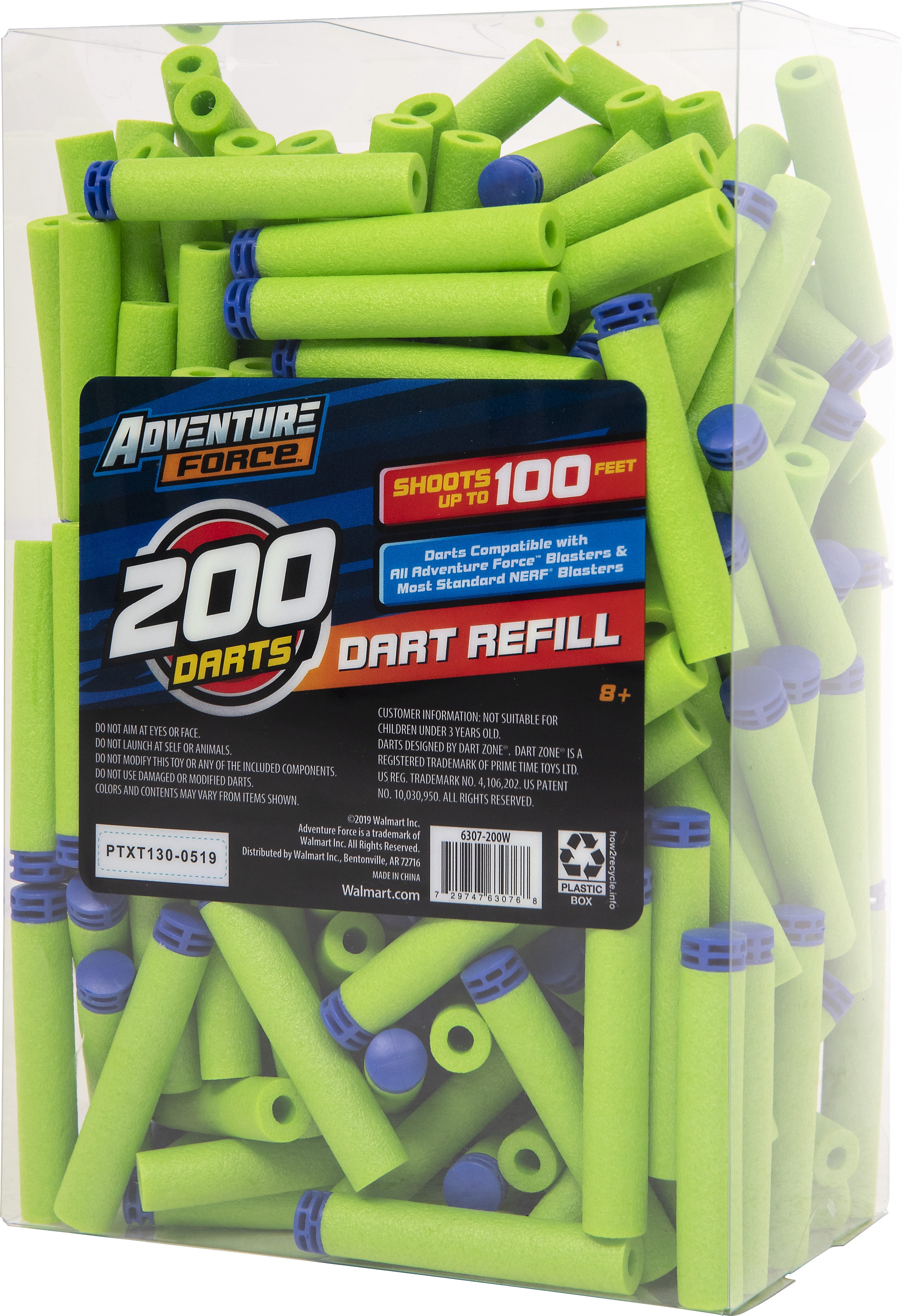 Adventure Force 200 Dart Refill Pack - Compatible with All Adventure Force  and most standard NERF Dart Blasters - Walmart.com