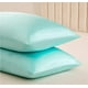 thumbnail image 4 of Dinheiro Miruxia Paquete de 2 fundas de almohada de satén para cabello y piel, fundas de almohada de satén con cierre de sobre (blanco, tamaño estándar 20.0 x 26.0 in), 4 of 6