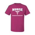 thumbnail image 2 of Nurse the Hardest Job You'll Ever Love | Mens Pop Culture Graphic T-Shirt, Fuschia, X-Large, 2 of 3