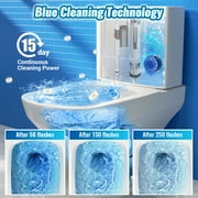 Automatic Toilet Bowl Cleaners Tablets 6 Pack, with 3 Pack Bleach ,Blue Toilet Tank Cleaner Tablets for Deodorizing & Descaling Household Toilet Cleaners for Bathroom