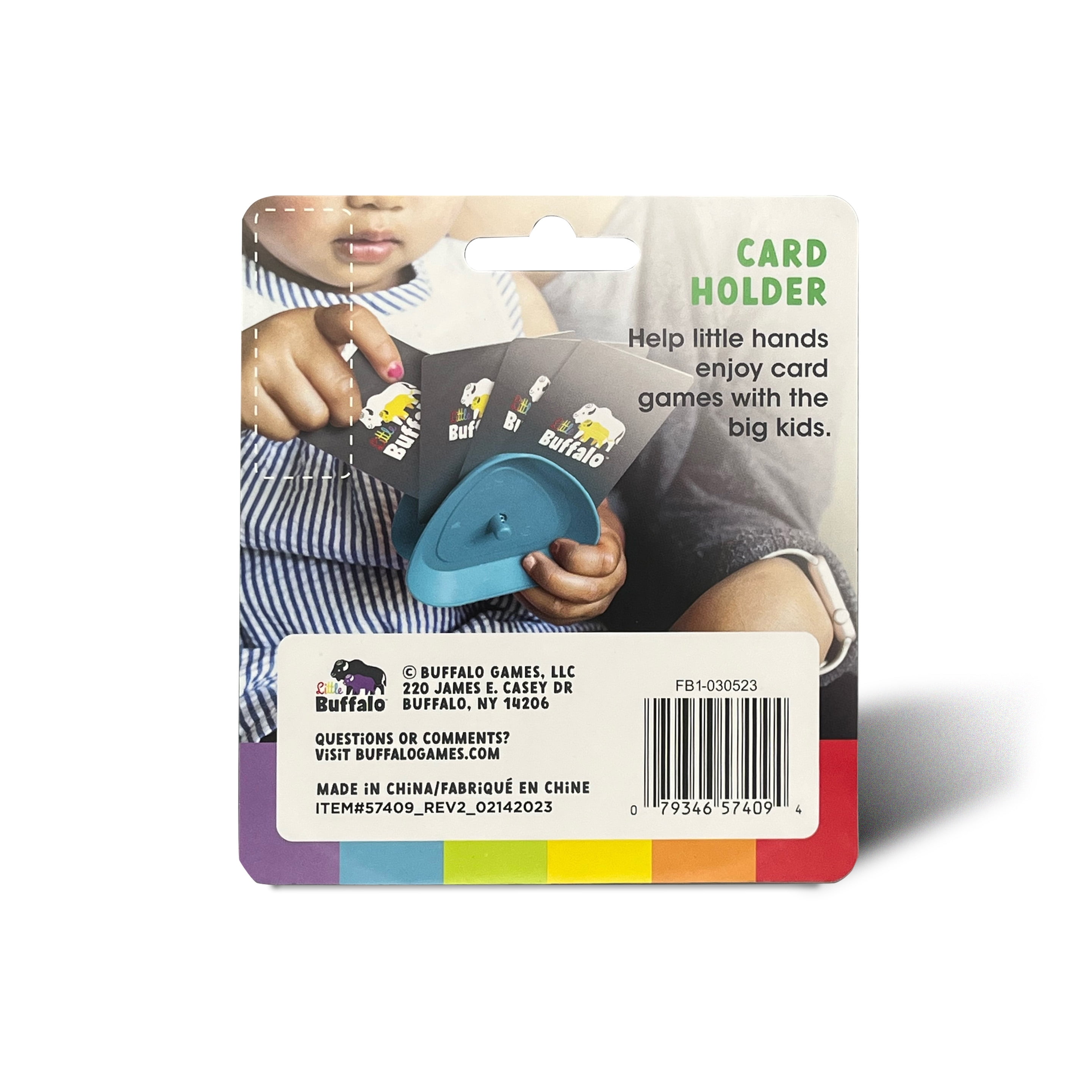 (2 pack) Little Buffalo Kids Plastic Card Holder Great for Toddlers Family Game Night Accessory from Buffalo Games