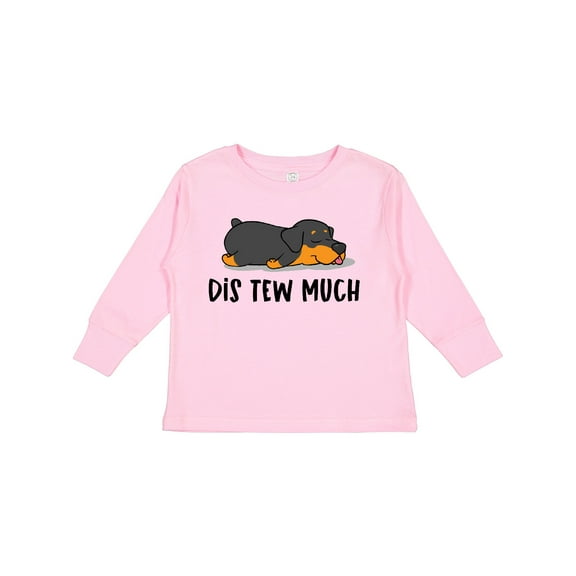 Inktastic Napping Dis Tew Much Rottweiler Boys or Girls Long Sleeve Toddler T-Shirt