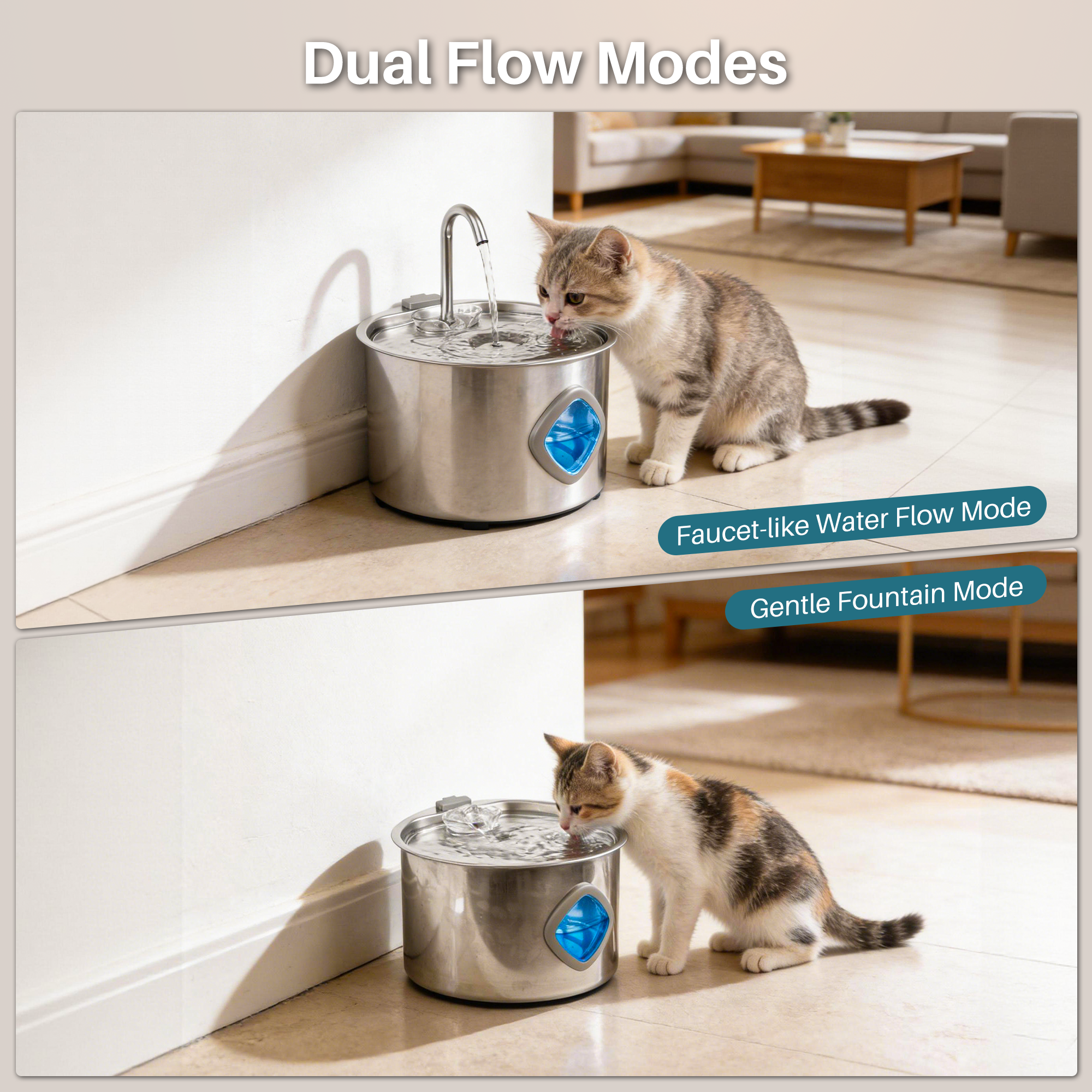 DSOOLO 3.2L Stainless Steel Water Fountain photo 2
