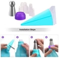 thumbnail image 3 of Stainless Steel Russian Nozzles Cake Flower Piping Nozzles Garnishing Nozzle Spouts Decorations Piping Nozzles Cake Syringe Cake Decorating Tools Set, 3 of 6