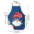 thumbnail image 4 of Naloa 1Pack Adjustable Bib Apron Waterdrop Resistant Cooking Kitchen Aprons for Women Men Chef, Three Gnome Independence Day Print, 4 of 5