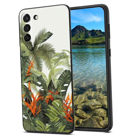 Compatible with Samsung Galaxy S21 FE Phone Case, Tropical-1-2 Case Men Women, Flexible Silicone Shockproof Case for Samsung Galaxy S21 FE